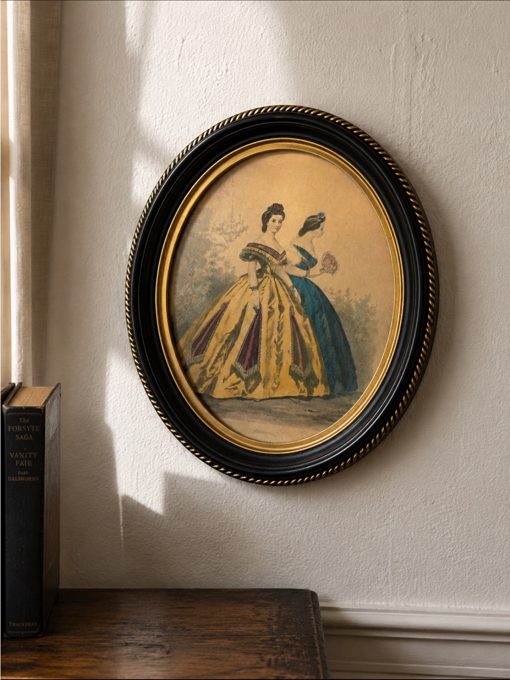 Vintage Oval Black & Gold Framed
Victorian Ladies Portrait Art
